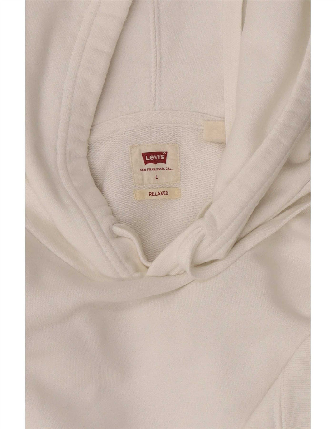 Levi's Mens Relaxed Fit Hoodie Jumper Large White