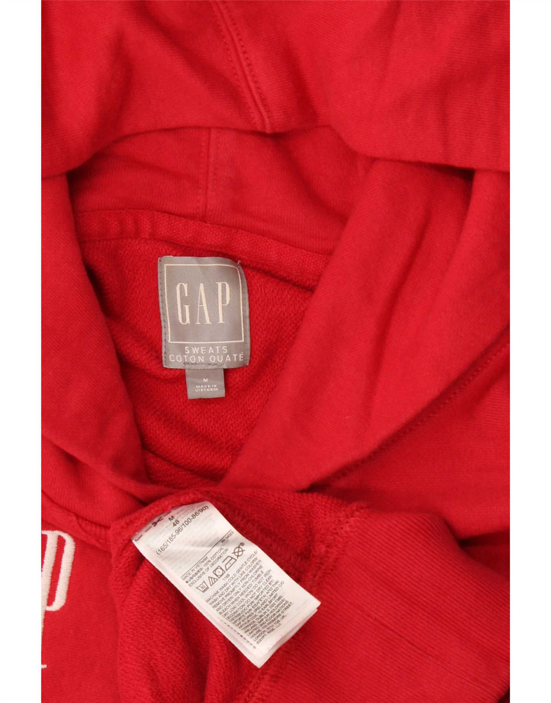 Gap Mens Graphic Hoodie Jumper Medium Red Cotton