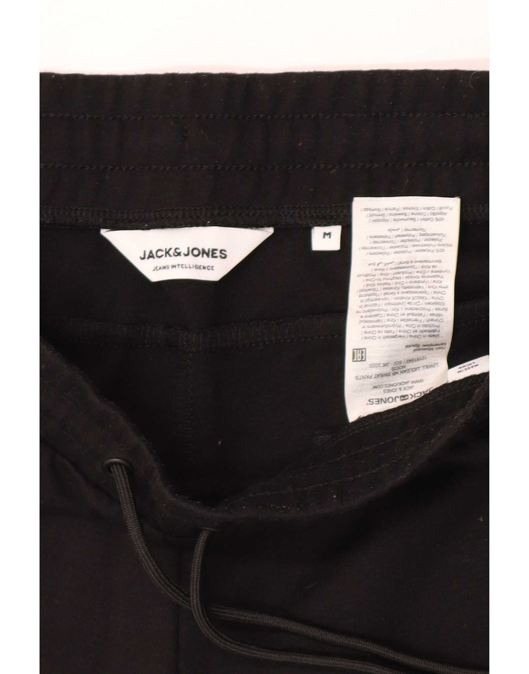 Jack & Jones Mens Tracksuit Trousers Joggers Medium Black Polyester