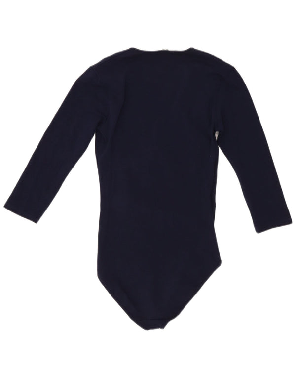 Body Zara da donna con maniche a 3/4 UK 8 Small in cotone blu navy