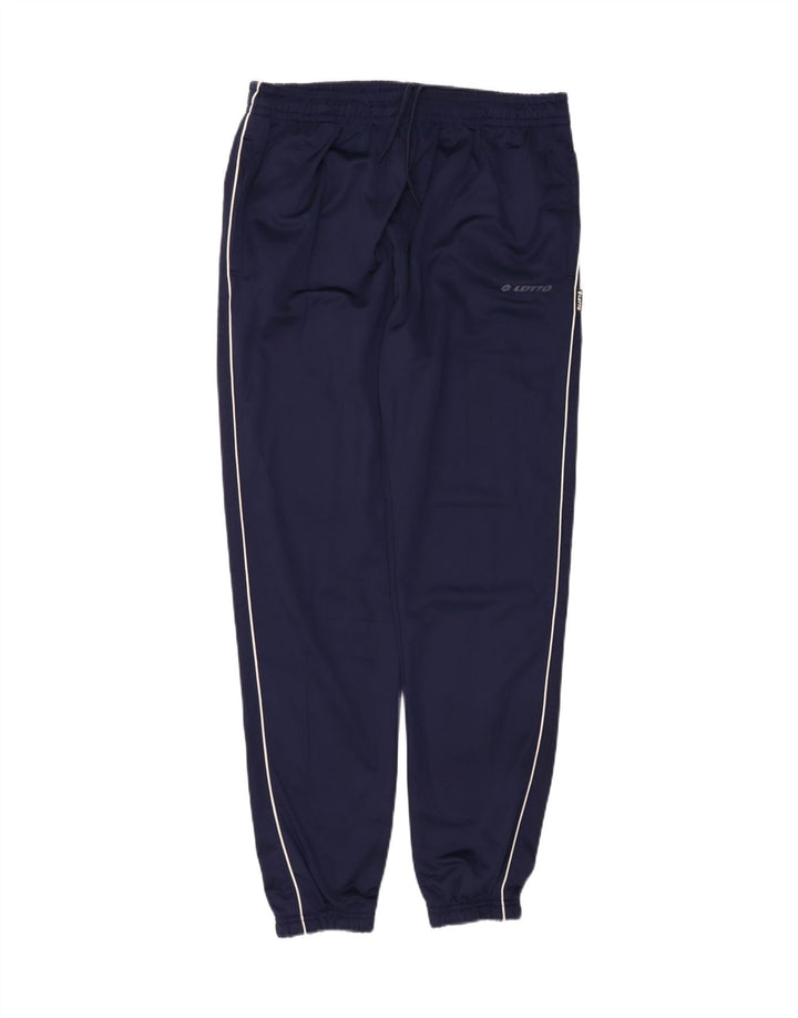 LOTTO Mens Tracksuit Trousers Joggers Large  Navy Blue Polyester Vintage Lotto and Second-Hand Lotto from Messina Hembry 