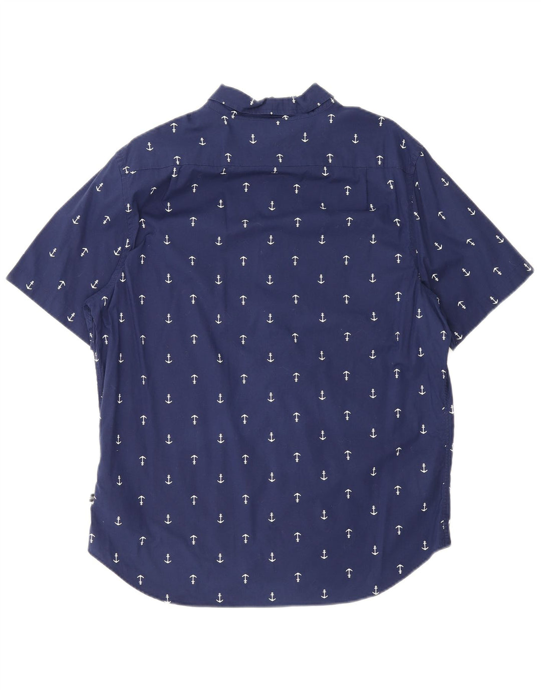 Camicia da uomo Nautica elasticizzata a maniche corte con motivo astratto, grande, blu navy