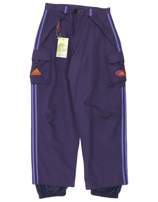 Adidas Mens Graphic Cargo Ski Trousers UK 34/36 Small Navy Blue Polyamide