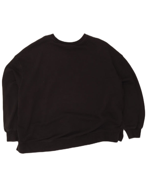 Damska bluza Puma Graphic Oversize Jumper UK 16, duża, czarna, w kwiaty