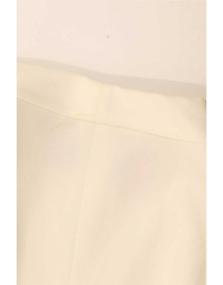 Marella Womens 1 Button Blazer Jacket UK 14 Large White Triacetate