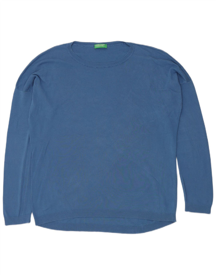 BENETTON Mens Crew Neck Jumper Sweater XL Blue
