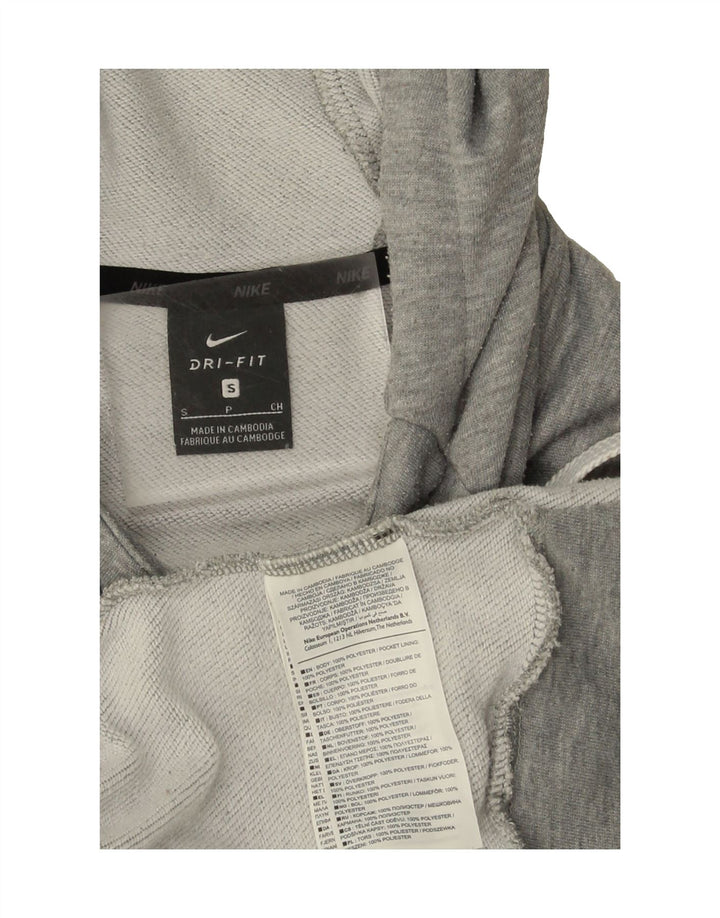 NIKE Mens Dri Fit Graphic Hoodie Jumper Small Grey Polyester Vintage Nike and Second-Hand Nike from Messina Hembry 