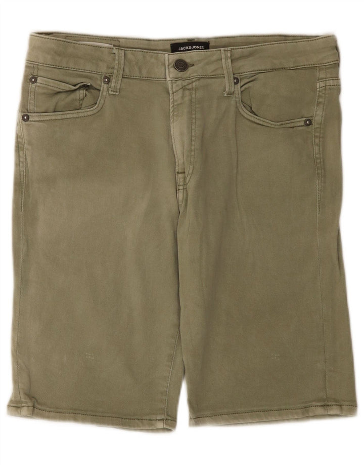Jack & Jones Mens Denim Shorts Large W34 Khaki