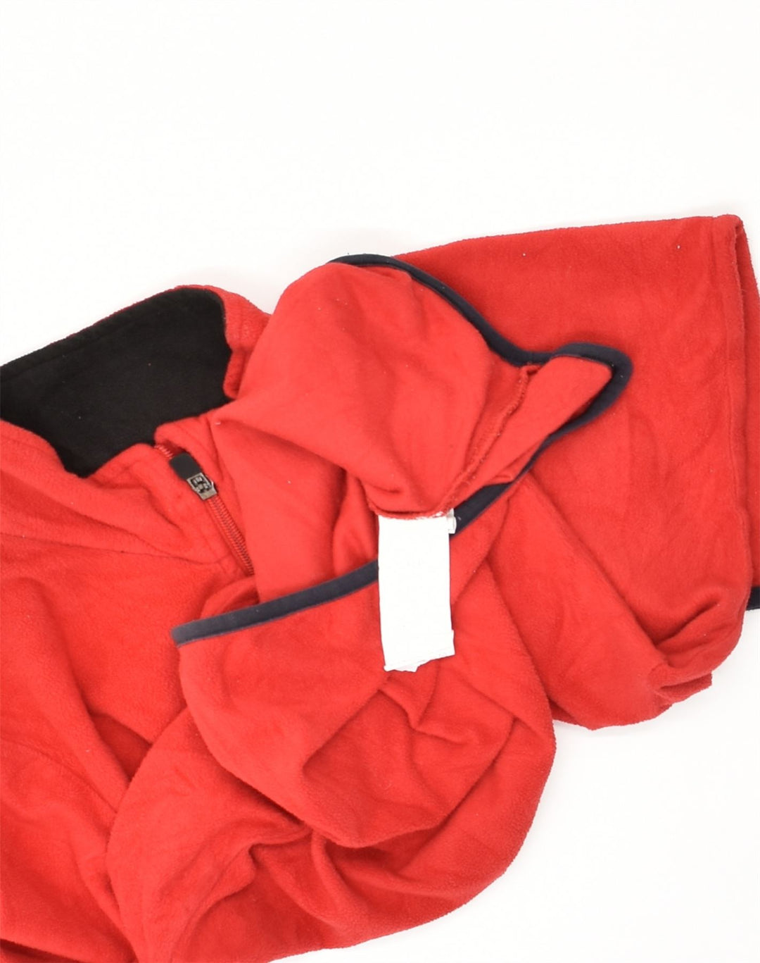 KAPPA Womens Zip Neck Fleece Jumper UK 14 Large Red Polyester | Vintage Kappa | Thrift | Second-Hand Kappa | Used Clothing | Messina Hembry 
