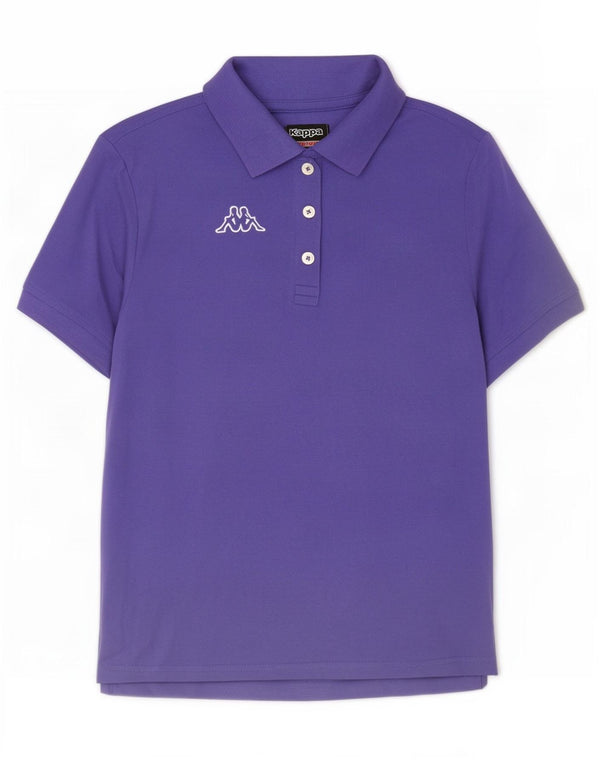 Kappa Damen Poloshirt UK 12 Medium Lila Baumwolle