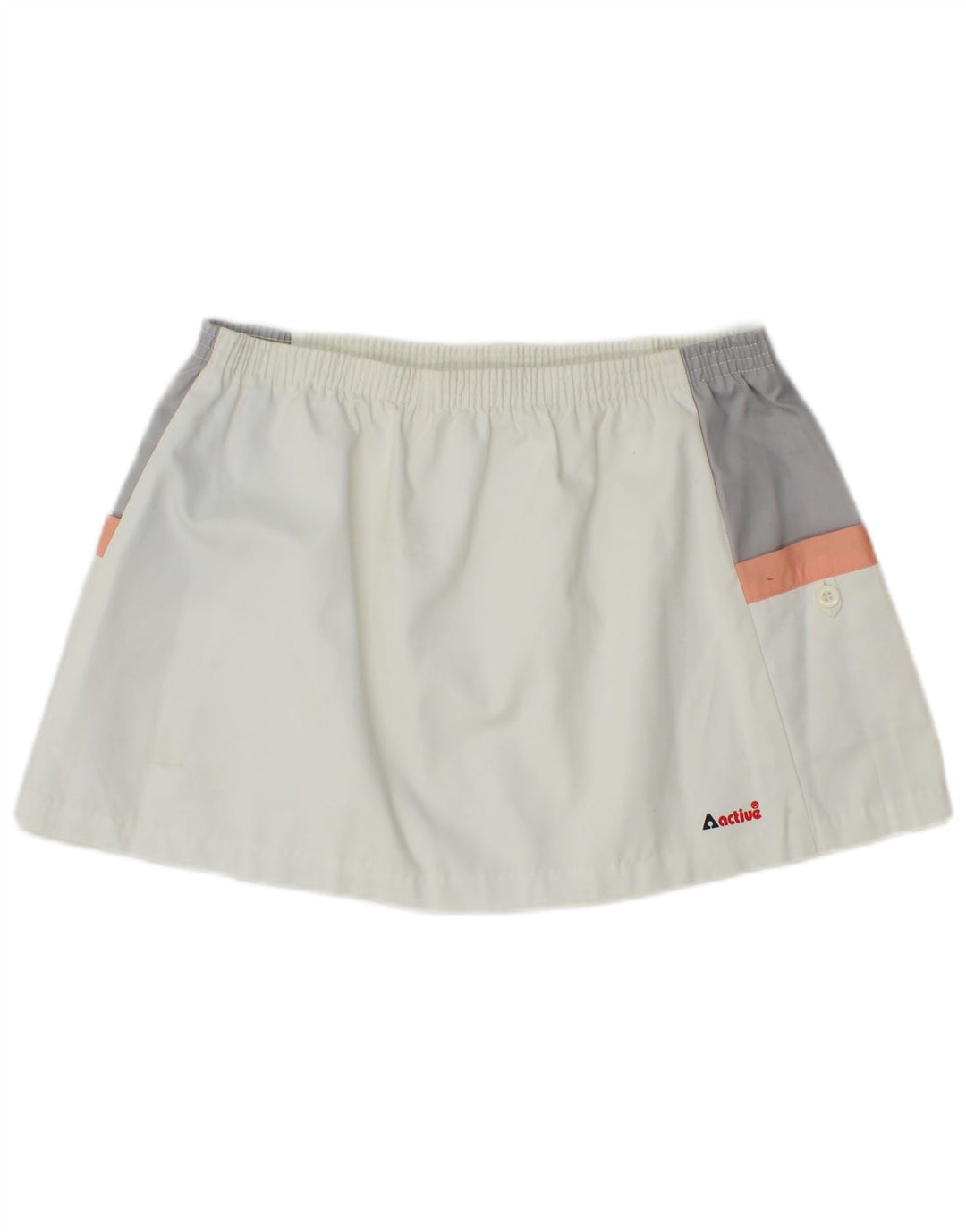 Active Womens Mini Tennis Skirt EU 44 XL W32  White Colourblock Polyester