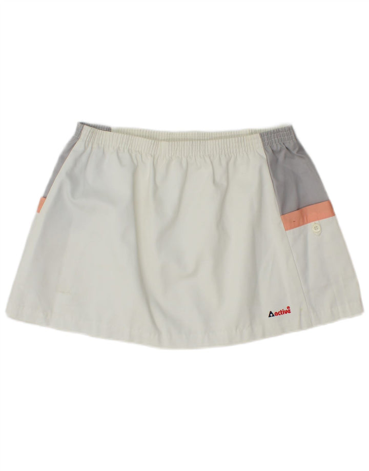 Active Womens Mini Tennis Skirt EU 44 XL W32  White Colourblock Polyester
