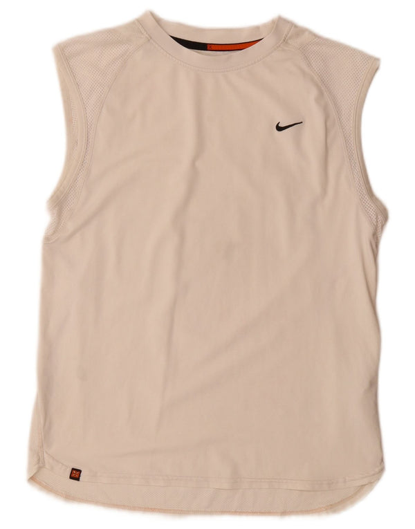 Nike Mens Vest Top Small White Polyester