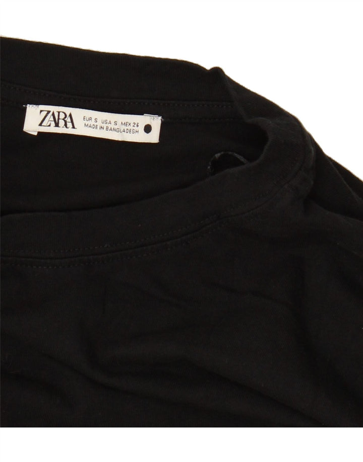 ZARA Womens Oversized T-Shirt Top UK 10 Small Black Vintage Zara and Second-Hand Zara from Messina Hembry 