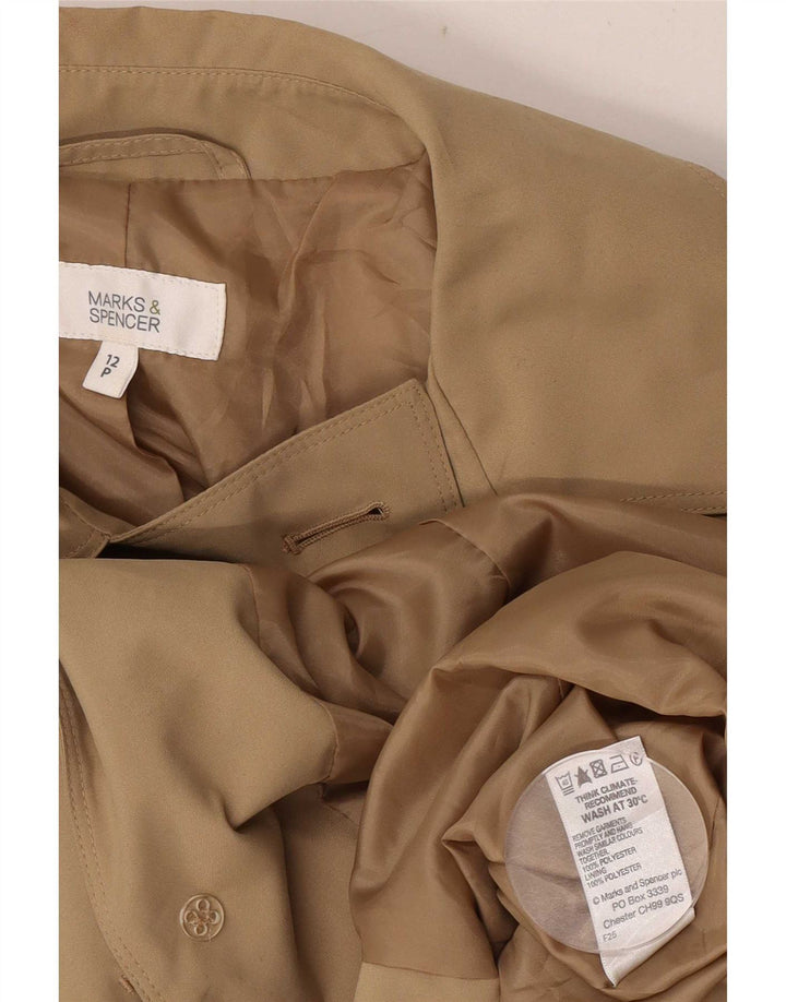 Trench Petite da donna Marks & Spencer UK 12 Poliestere kaki medio