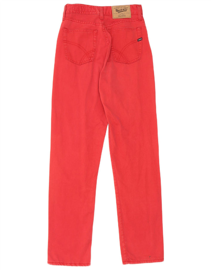 Gas Womens Straight Jeans W26 L29 Red Cotton