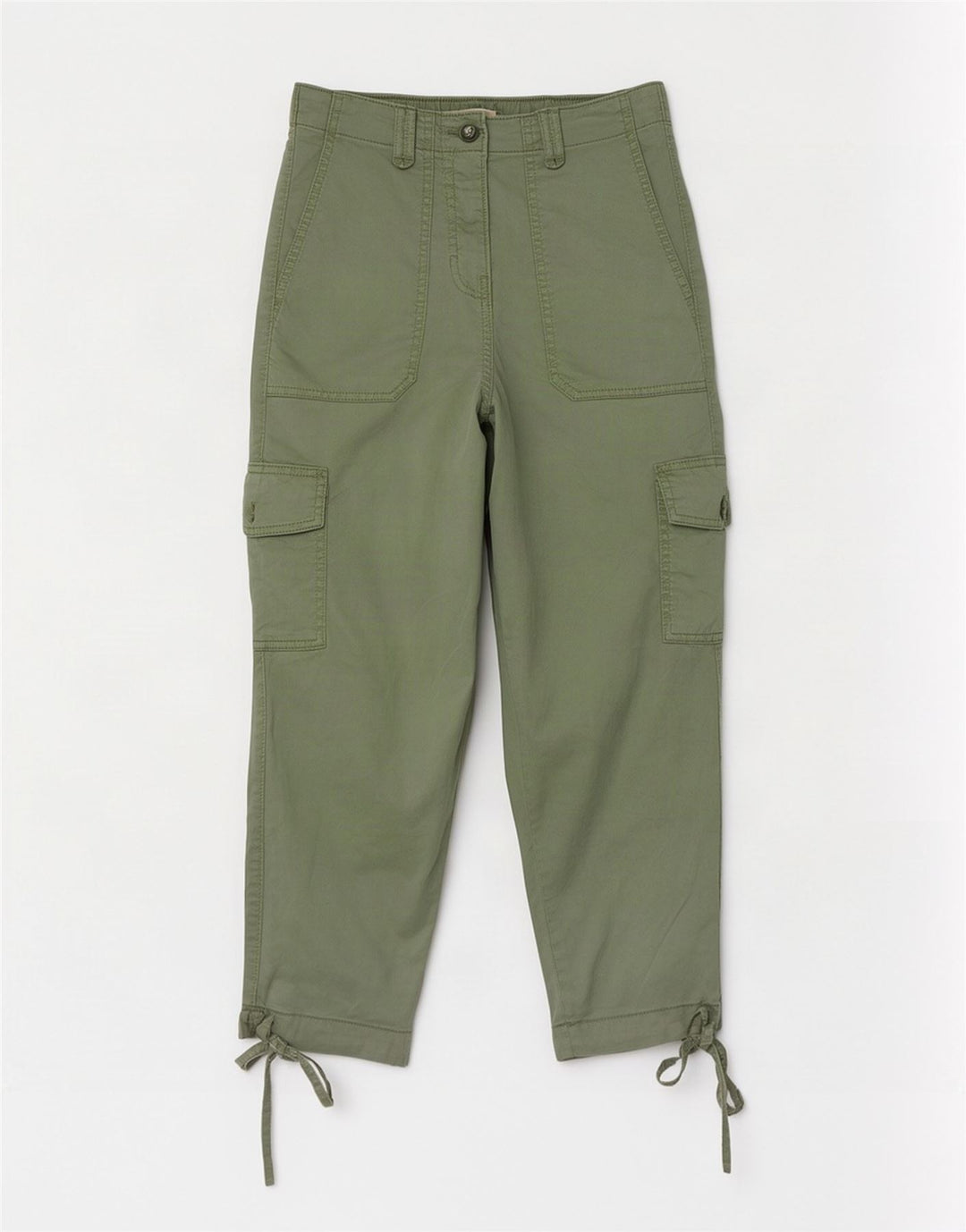 Marks & Spencer Pantalon cargo court pour femme Medium W26 L23 Vert Lyocell