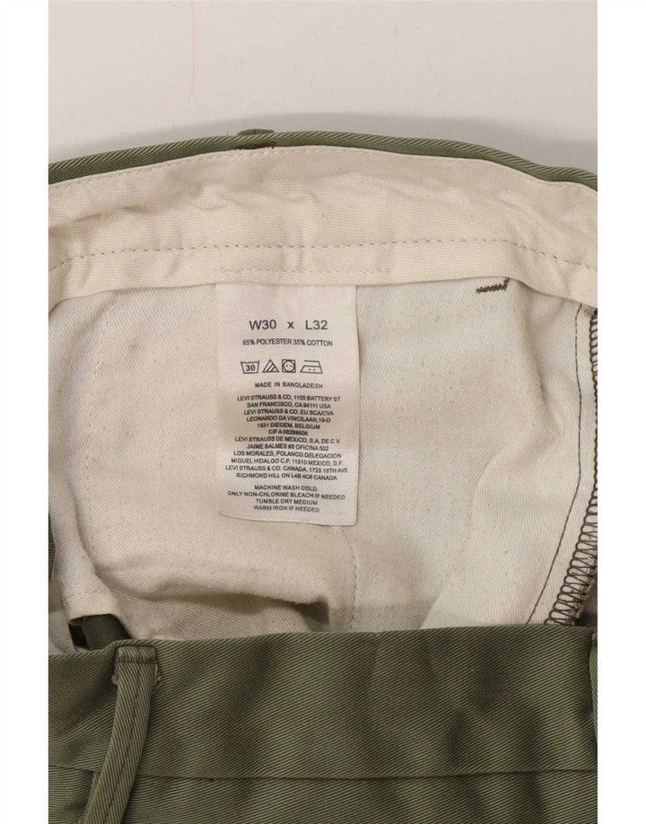 Мужские прямые брюки чинос Levi's W30 L32, зеленый полиэстер