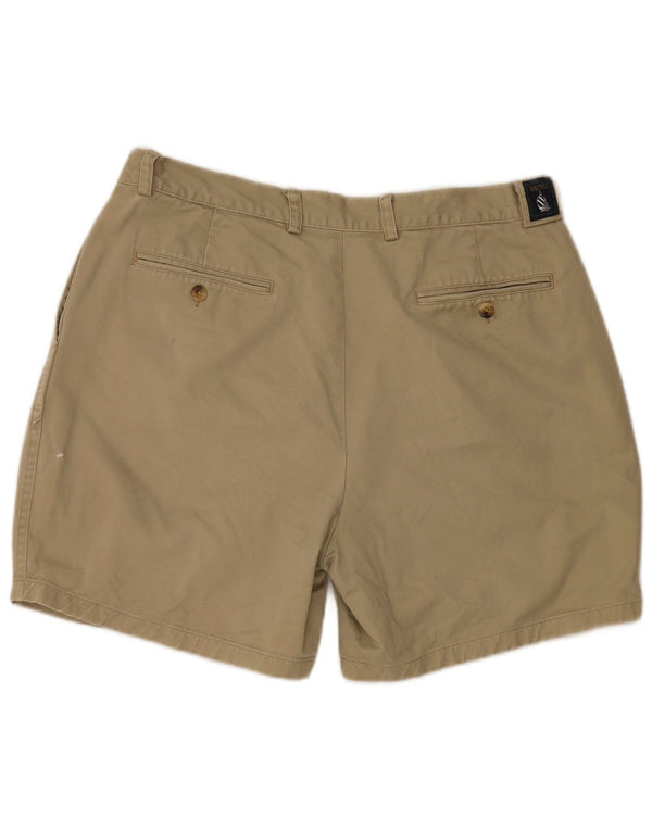 Nautica Mens Pegged Chino Shorts W36 Large Khaki Cotton