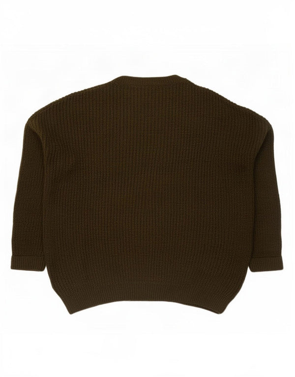 Topshop Pull surdimensionné à col bateau pour femme UK 14 Large Kaki