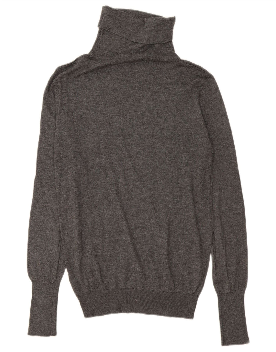 Zara Womens Roll Neck Jumper Sweater UK 14 Medium Grey Modal