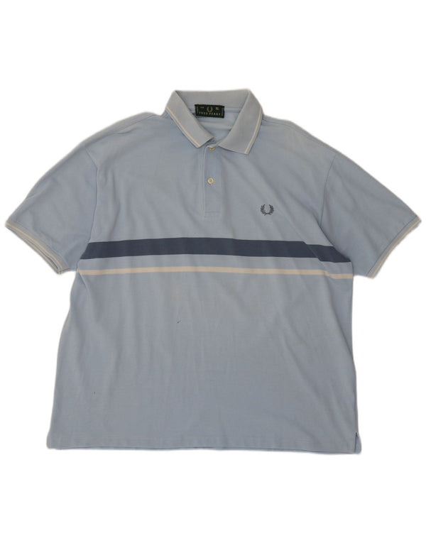 Fred Perry Polo Homme XL Bleu Rayé Coton