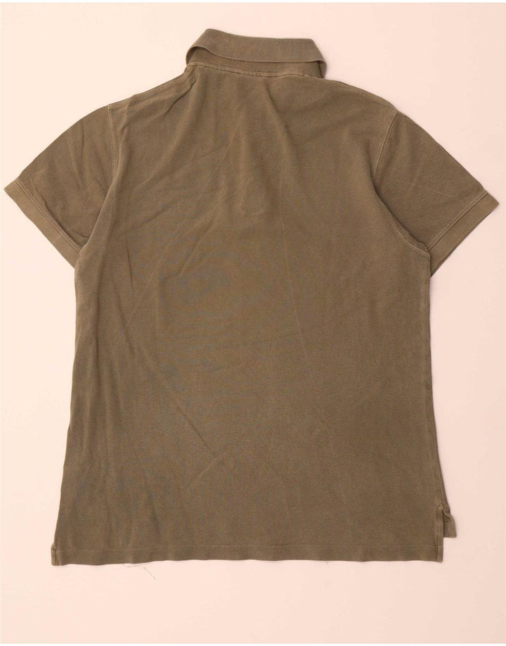 TIMBERLAND Mens Polo Shirt Large Khaki Cotton