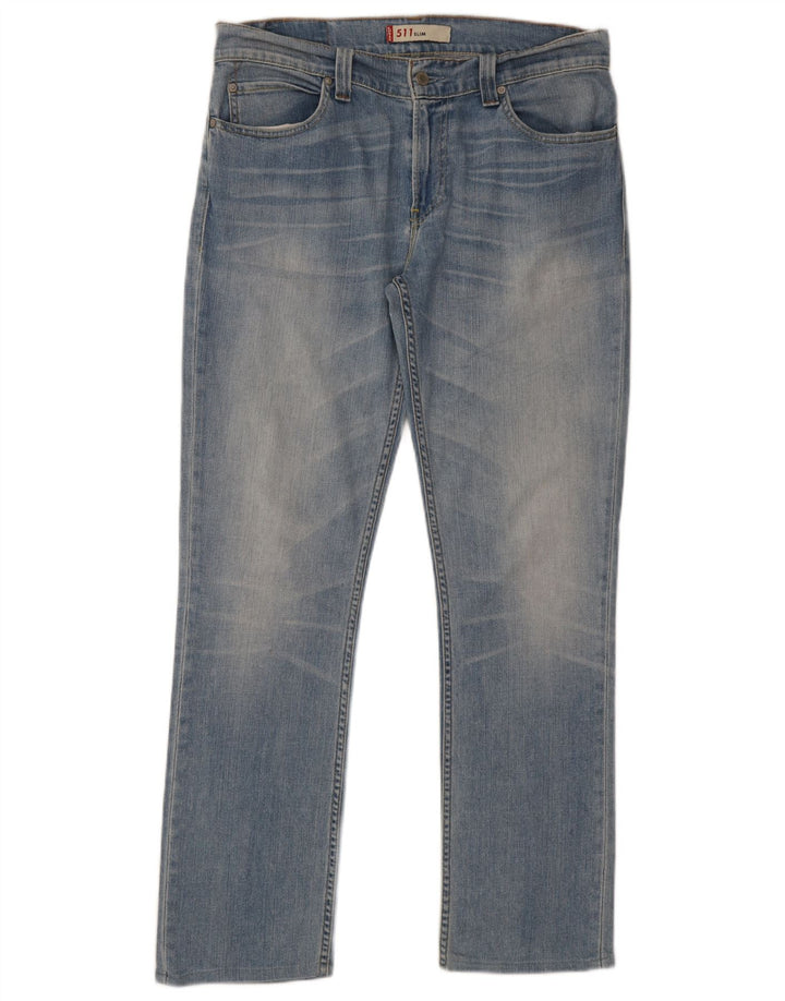 Levi's Mens 511 Slim Jeans W36 L32 Blue Cotton