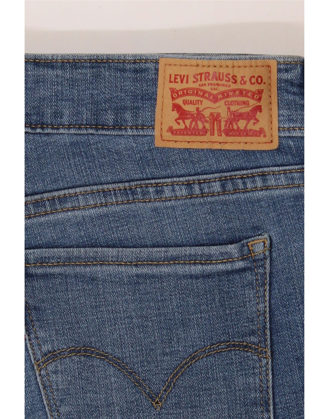 LEVI'S Womens 711 Skinny Jeans W30 L29 Blue Vintage Levi's and Second-Hand Levi's from Messina Hembry 