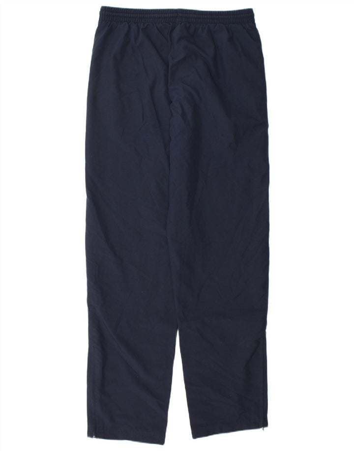 ADIDAS Womens Long Tracksuit Trousers UK 12 Medium  Navy Blue Polyester