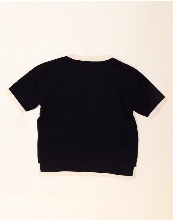 T-shirt Zara da donna Top UK 14 color block blu navy medio