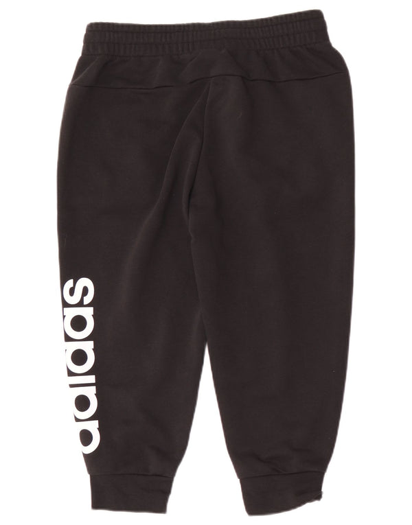 Adidas Womens Graphic Capri Tracksuit Trousers Joggers UK 8/10 Small Black