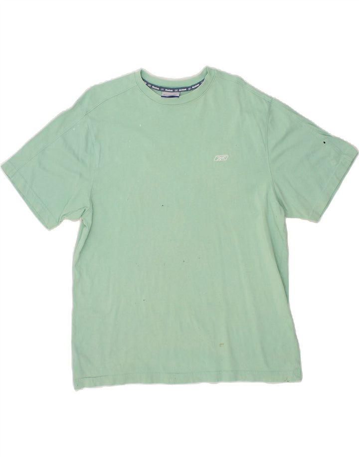 REEBOK Mens T-Shirt Top Large Green Cotton Vintage Reebok and Second-Hand Reebok from Messina Hembry 