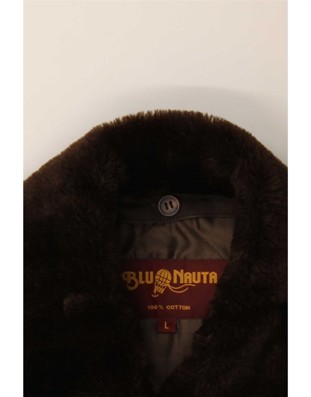 Blu Nauta Womens Overcoat UK 40 Large Brown Cotton