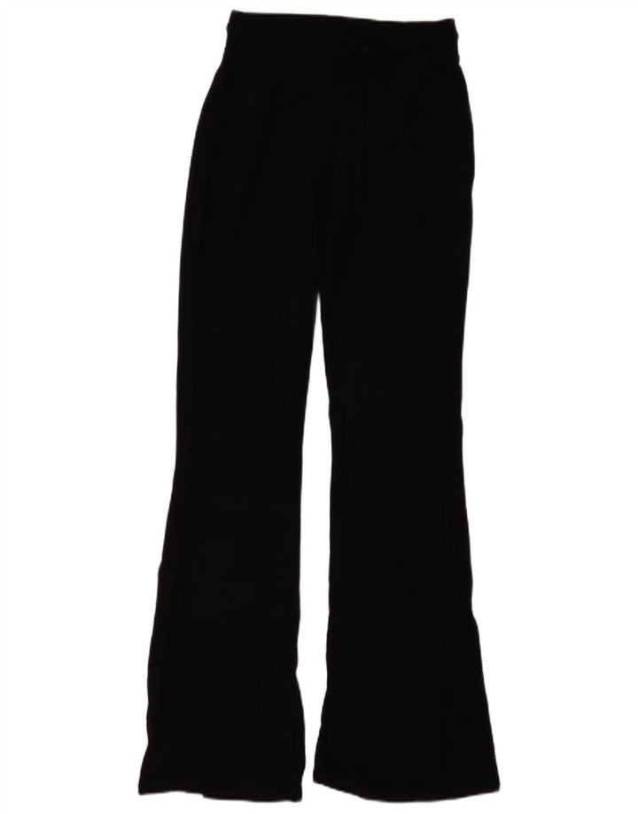 Zara Womens Flare Tracksuit Trousers UK 12 Medium  Black