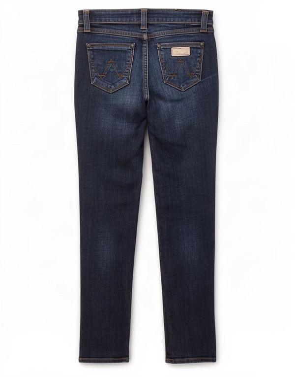 Wrangler Womens Lia Slim Jeans W27 L34 Navy Blue Cotton