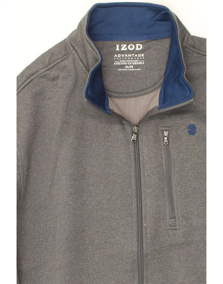 IZOD Mens Tracksuit Top Jacket XL Grey Polyester Vintage Izod and Second-Hand Izod from Messina Hembry 
