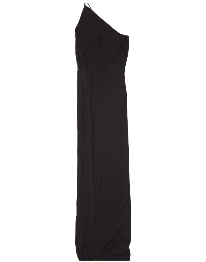 Exte Womens Maxi One Shoulder Dress IT 44 Medium Black Viscose