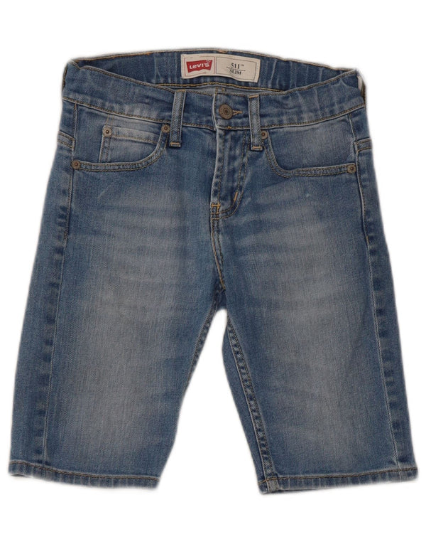 Levi's Boys 511 Slim Denim Shorts 9-10 Years W24 Blue Cotton
