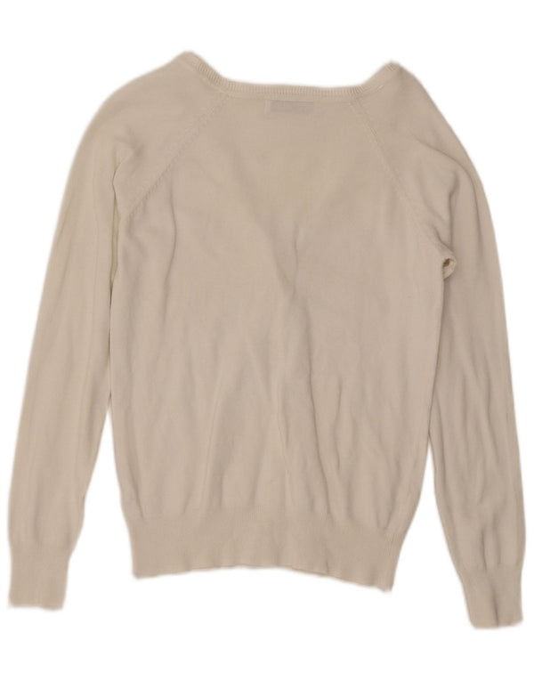 Zara Damen-Cardigan mit normaler Passform, Gr. 12, Mittelweiß