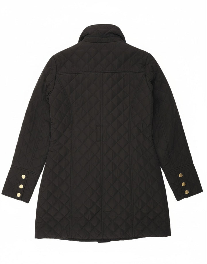 MICHAEL KORS Womens Quilted Jacket UK 10 Small Black Polyester
