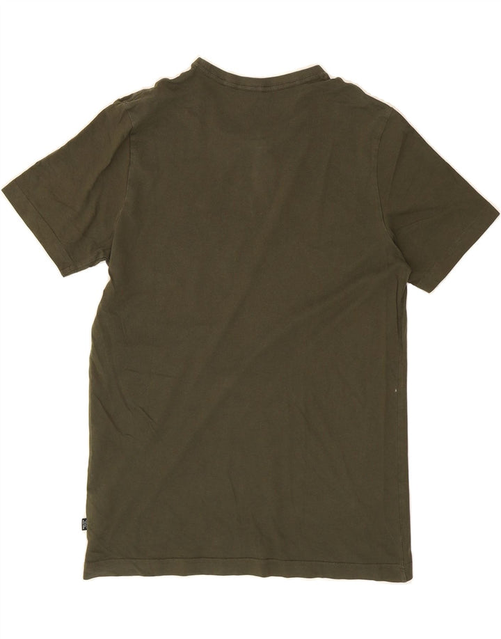 PUMA Mens Graphic T-Shirt Top Medium Khaki Cotton Vintage Puma and Second-Hand Puma from Messina Hembry 