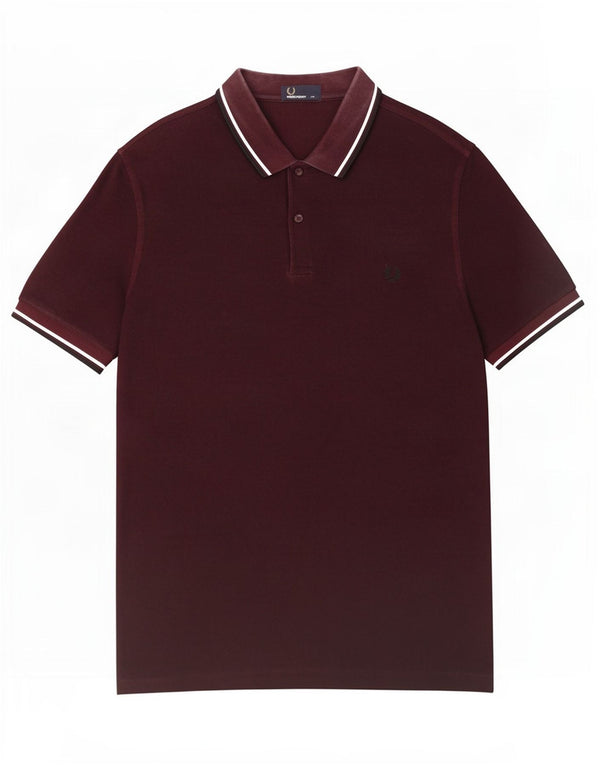 Polo da uomo Fred Perry 2XL in cotone a righe marrone