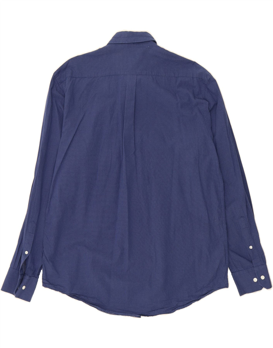 IZOD Mens Shirt Large Navy Blue Spotted Cotton Vintage Izod and Second-Hand Izod from Messina Hembry 
