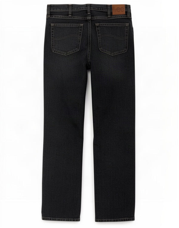 Lee Mens Regular Fit Straight Jeans W34 L32 Navy Blue Cotton