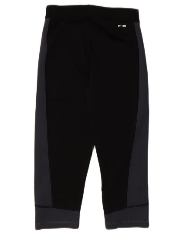 Adidas Dame Capri Leggings UK 8/10 Small Black Colourblock Polyester