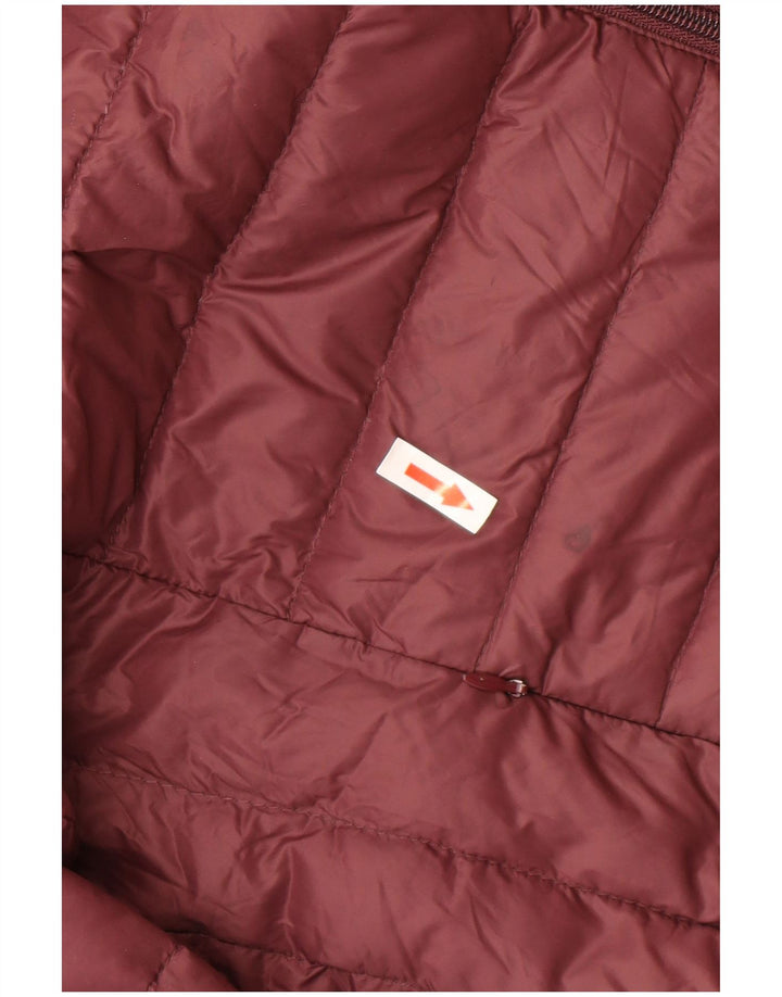 Schott Mens Hooded Padded Jacket UK 40 Large Burgundy Nylon