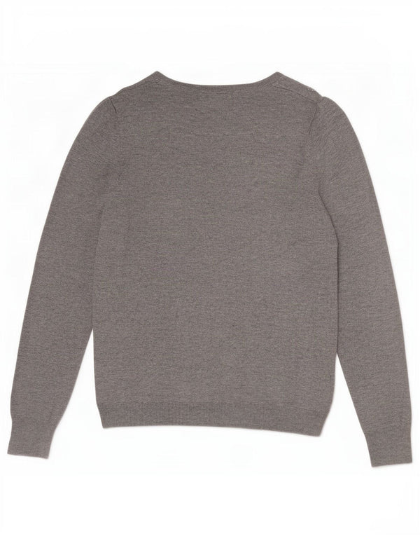 Marks & Spencer Womens Boat Neck Jumper Sweater UK 10 Small Grey Flecked