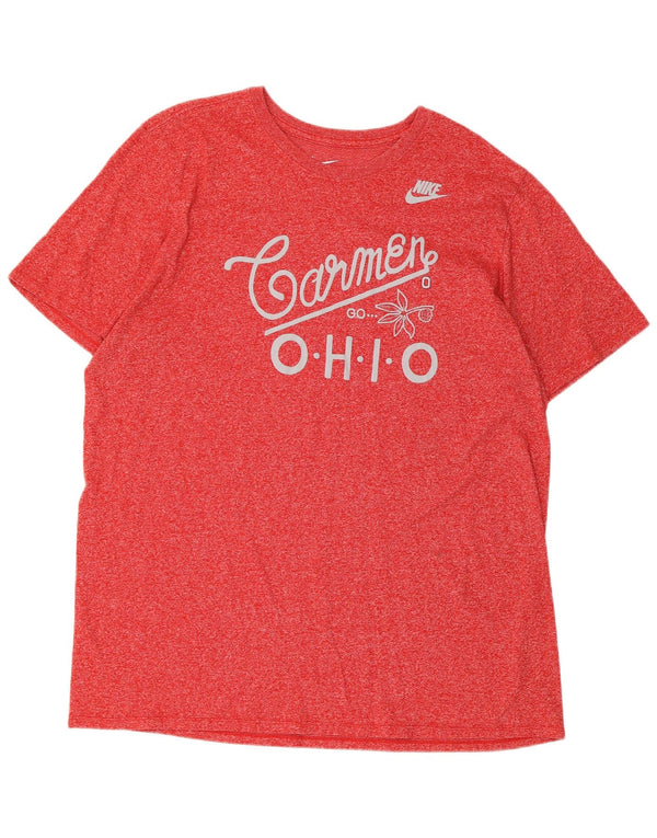 Nike Mens Ohio Regular Fit Graphic T-Shirt Top 2XL Red Cotton