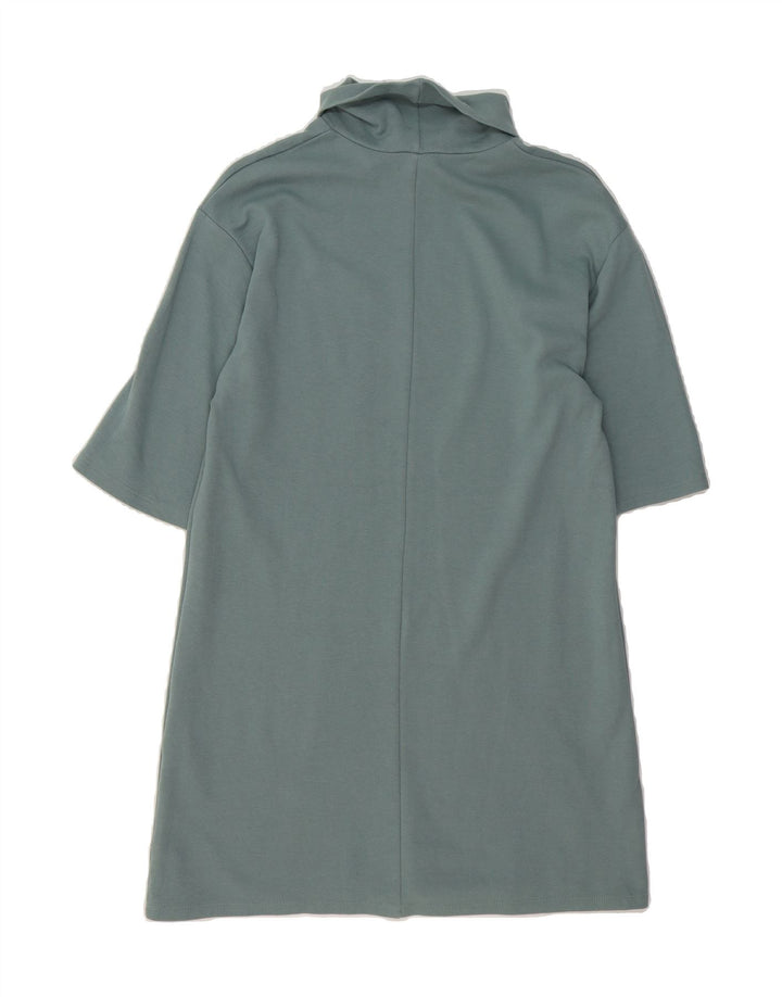 ZARA Womens Roll Neck 1/2 Sleeve Basic Dress UK 10 Small Grey Cotton Vintage Zara and Second-Hand Zara from Messina Hembry 